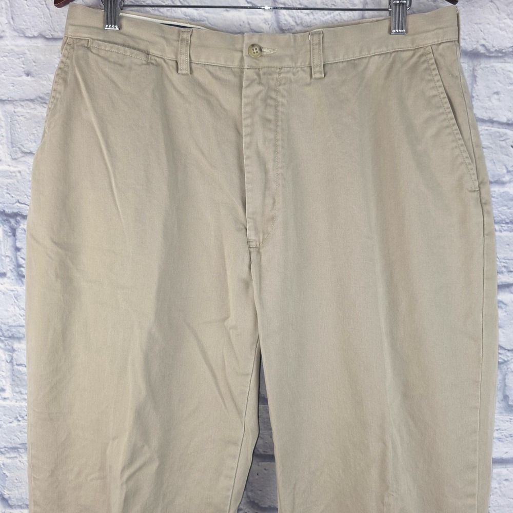 VTG Polo Ralph Lauren Prospect Pant Men Khaki Chino Straight Flat Front 34X29